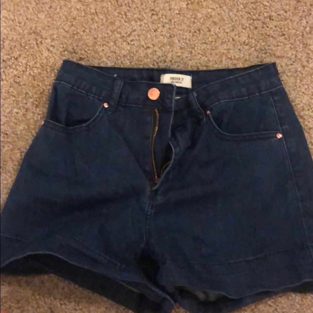 High wasted jean shorts forever 21